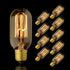 10PACK Vintage Carbon Filament Bulb Tube Shape T45 25W E27