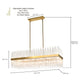 CARLO 32-Lights Rectangle Modern Crystal Chandelier Aged Brass G9 - 7Pandas Australia