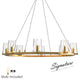 CANOVA 8-Light Circular Modern contemporary Chandelier Aged Brass 8*E14 base - 7Pandas Australia