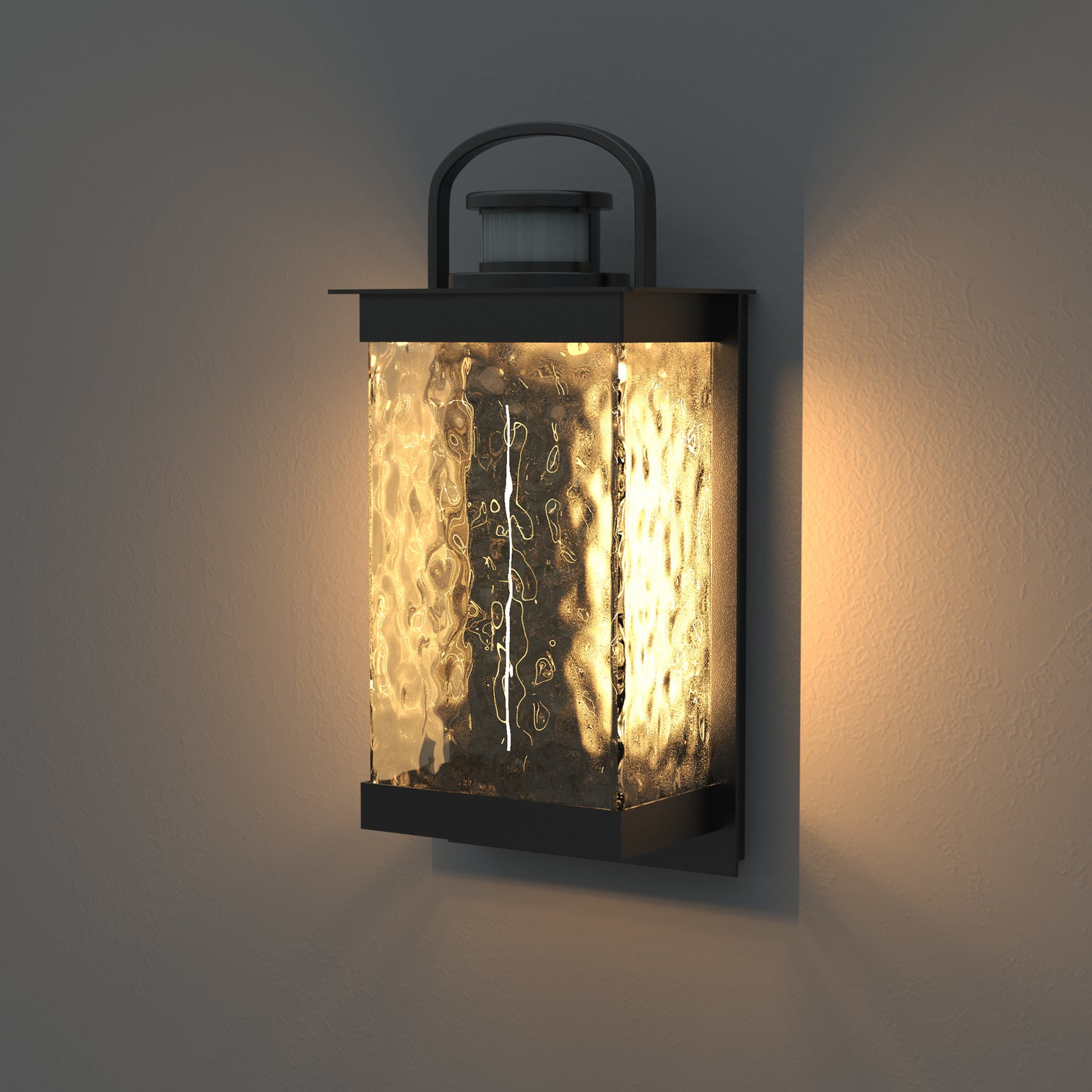 ARAGON LED Motion Sensor Exterior Wall Lights with Crystal Bubble Matte Black13W 3000K IP44 - 7Pandas Australia