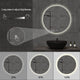 LED Backlit Round Mirror Bathroom Vanity Light 4000K Wall Mounted Dimmable Anti-Fog Touch Switch CRI 90+ - 7Pandas Australia