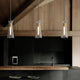 AYANE Modern Aged Brass Pendant Light Fixtures Over Kitchen Island Clear Glass Shade - 7Pandas Australia