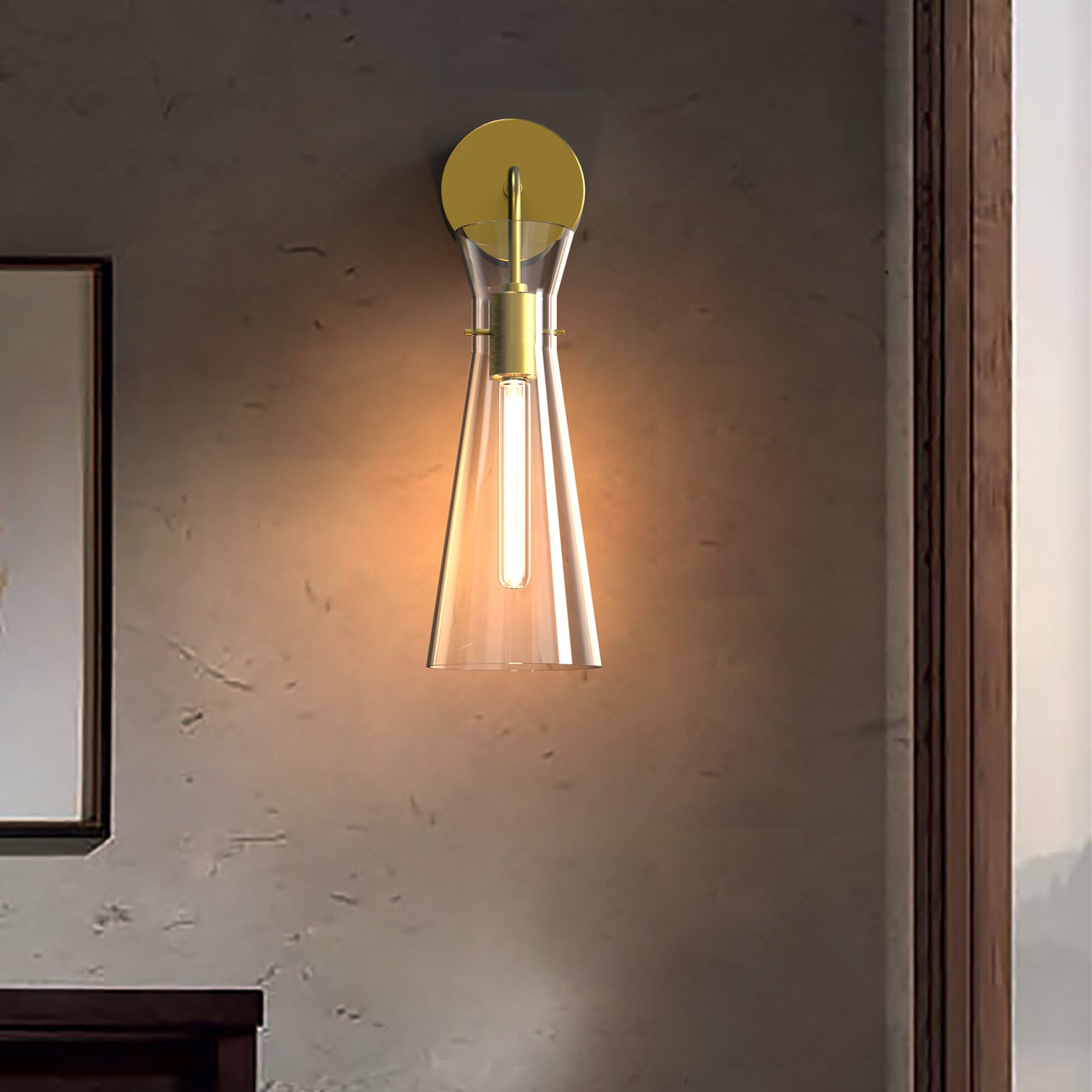 AYANE Modern Style Clear Glass Interior Design Wall Fixture - 7Pandas Australia