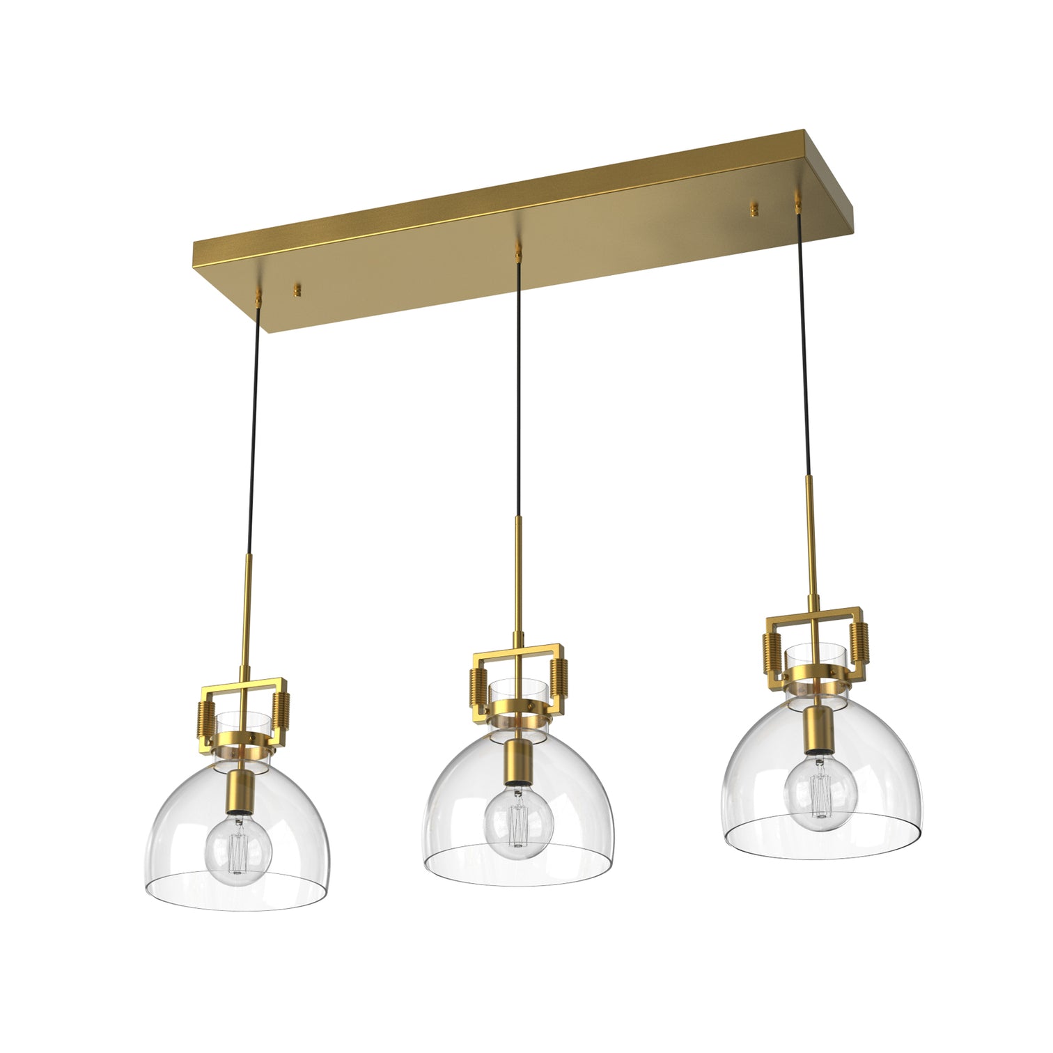 Oporto Modern Glass Pendant Light Kitchen Island bench top Aged Brass Chrome Black E27 - 7Pandas Australia