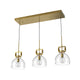 Oporto Modern Glass Pendant Light Kitchen Island bench top Aged Brass E27 - 7Pandas Australia