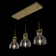 Oporto Modern Glass Pendant Light Kitchen Island bench top Aged Brass E27 - 7Pandas Australia