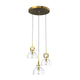 Oporto Modern Glass Pendant Light Kitchen Island bench top Aged Brass E27 - 7Pandas Australia