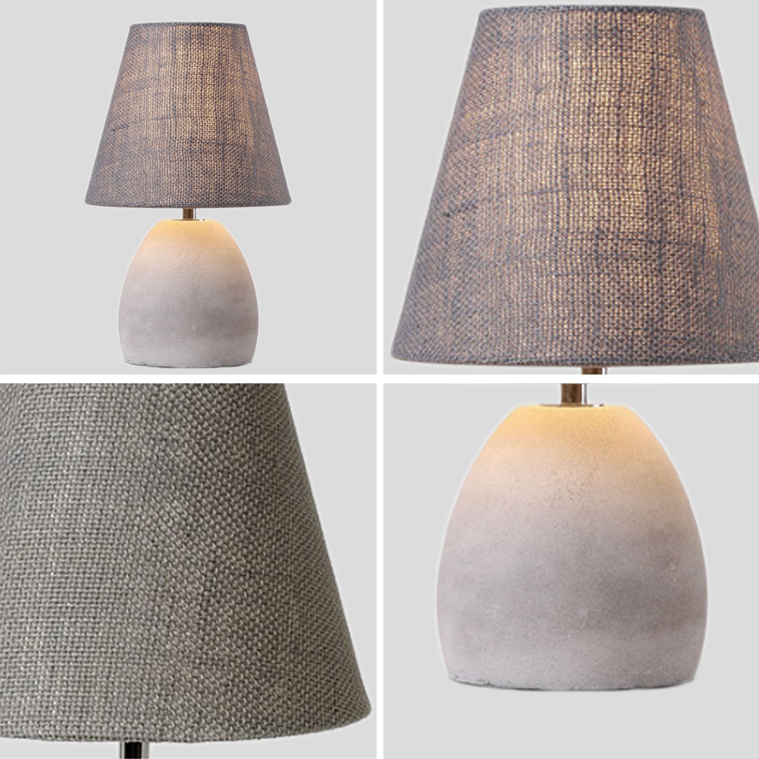 ELENA Elegant Modern Table Lamp Concrete E14 Lamp Base - 7Pandas Australia