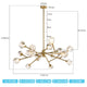 TULIM 18-Light Crystal Chandelier Aged Brass G9 - 7Pandas Australia