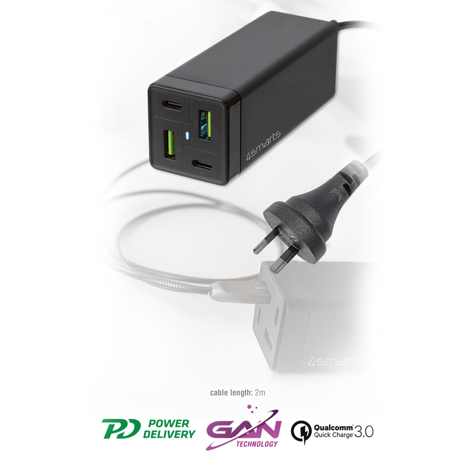 Charging Station MultiGaN with Quick Charge and PD 78W Black - 7Pandas Australia