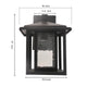 OSAKA Japanese Style Outdoor Exterior Wall Sconce Light Glass Black E27 IP44 - 7Pandas Australia