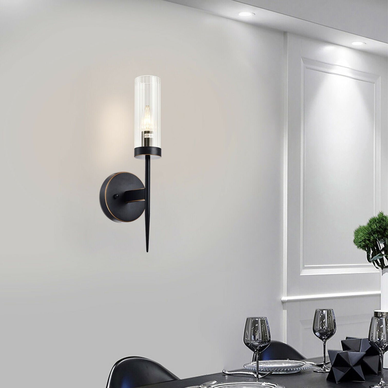 SEATTLE Modern Design Interior Wall Light Bronze E14 - 7Pandas Australia