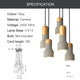 KIRA 5-Light Industrial Concrete and Pendant Light Insdustrial Style 5 x E14 Lamp Base - 7Pandas Australia