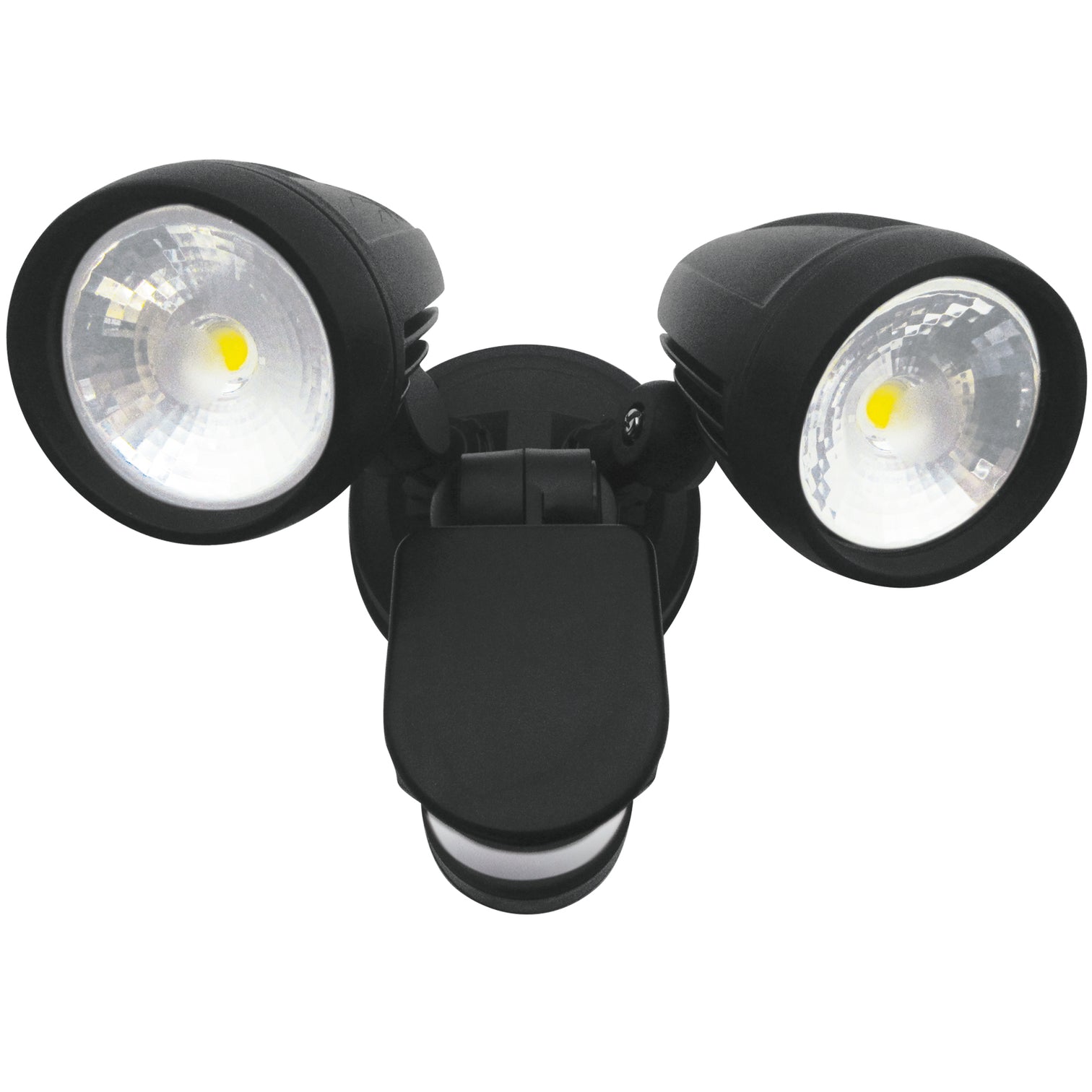 2X15W 5000k LED Outdoor Security Light with Motion Sensor Garage Spotlight Light Matt Black IP56 - 7Pandas Australia