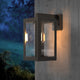 CHESTON STAINLESS STEEL Outdoor Wall Light Glass Black IP44 E27 - 7Pandas Australia