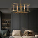 CARLTON 33 Inch Modern Chandelier  8* T300 E27 Tube Bronze Aged Brass - 7Pandas Australia