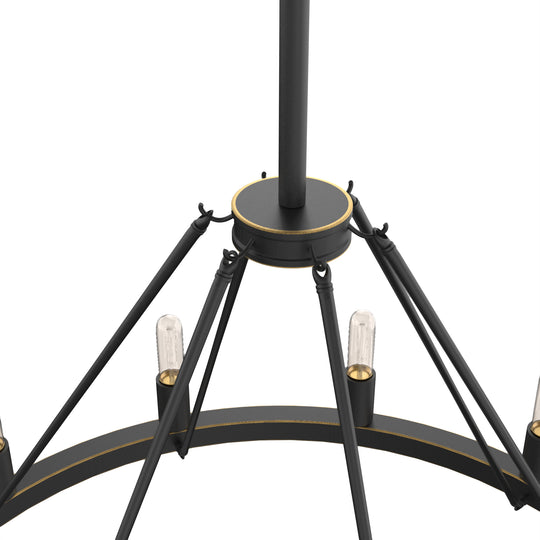 ALVA 12-Light Antique Wagon Wheel Farmhouse Chandelier Australia Bronze E14