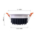 13W Aluminium LED Dimmable Tri-Color Downlight 90MM Cut Out White CCT - 7Pandas Australia