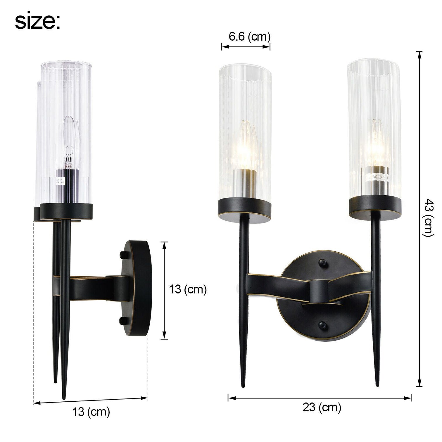 SEATTLE Contemporary Indoor Wall Light Bronze E14 - 7Pandas Australia