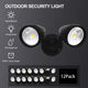 LED 2-Lights Outdoor Security Light Matt Black 2x15W 2100LM IP56 - 7Pandas Australia