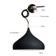 420mm Aluminium Modern Nordic Style Pendant Light E27 Matte Black - 7Pandas Australia