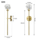 TULIM 1-Light Wall Light Long Stem Crystal Glass Shade Aged Brass G9 - 7Pandas Australia