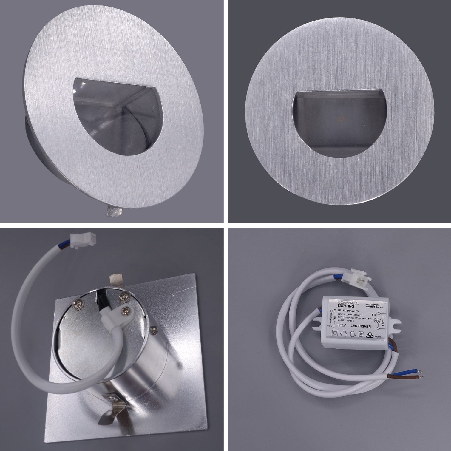 4X LED Aluminium Wall Recessed LED Stair Step Light 1W Warmwhite 3000k - 7Pandas Australia