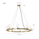 CANOVA 8-Light Circular Modern contemporary Chandelier Aged Brass 8*E14 base - 7Pandas Australia