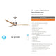 DARWIN 164cm / 65 inch 3 Blade DC Modern Timber Ceiling Fan Natural Solid wood - 7Pandas Australia