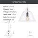 VICTOR Modern Clear Glass Pendant Light Chrome E27 - 7Pandas Australia