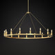 ALVA 16-Light Modern Wagon Wheel Chandelier Aged Brass E14 Farmhouse Light - 7Pandas Australia