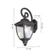 SUMMER Aluminium Die-casting Outdoor Wall Light Glass Shade Sand Black E27 IP44 - 7Pandas Australia