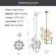 TULIM 8-Light Aged Brass G9 Crystal Chandelier - 7Pandas Australia