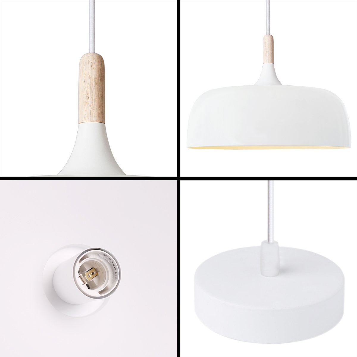 MORT Nordic Style Contemporary Pendant Light White E27 - 7Pandas Australia