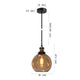 OCULUS 20cm Contemporary Glass Pendant Light E27 Amber - 7Pandas Australia