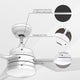 HONOLULU 132cm / 52 inch 3 Blade DC Modern Ceiling Fan in White - 7Pandas Australia