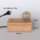 Edison Industrial Style Natural Solid Wood Table light with E27 Lamp base - 7Pandas Australia