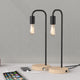 2PACK Nordic Style Table Lamps with 2 USB Ports Charging E27 Vintage EDISON Bulbs Included - 7Pandas Australia