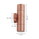 Up & Down Exterior Wall Light 2XGU10 IP54 Solid Copper GU10 - 7Pandas Australia