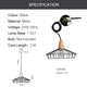 CLARINDA Cage Pendant Light 40cm dia Vintage Nordic Stylel E27 Black - 7Pandas Australia